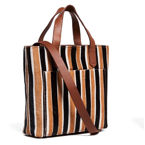 MADEWELL Small Transport CB in Striped Calf Hair - Picture 2 of 8